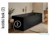 Schedline Obudowa wanny prostokątnej krótszy bok 80 cm Black Mat  5P.PW-80/C/MG